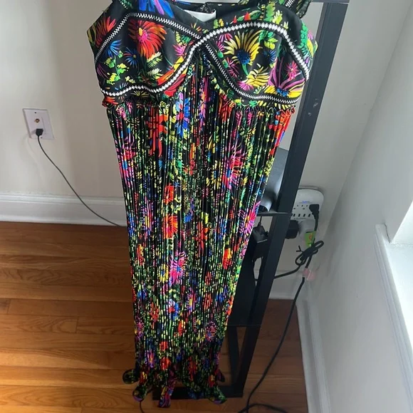 3.1 Phillip Lim floral colorful plisse dress - Picture 7 of 16